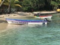 Little boat in the isla grande coast