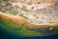 Little Boat Moored in the Meanders of Horseshoe Bend