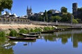 Little boats at Angers in France Royalty Free Stock Photo