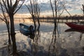 Little boats and water reflections Royalty Free Stock Photo