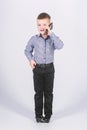 little boss. Ceo direstor. confident child has business start up. Modern life. childhood. Business communication. small Royalty Free Stock Photo