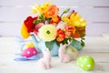 Bright cheerful spring flowers