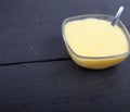 Little bowl of vanilla custard