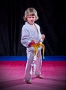 Little boy aikido fighter