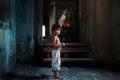 Little boy in Angkor Wat