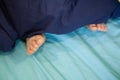 Little boy asleep on his bed Royalty Free Stock Photo