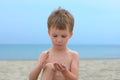 Little boy on a beach