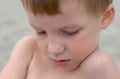 Little boy on a beach Royalty Free Stock Photo