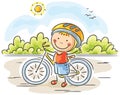 Little boy and bike