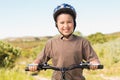 Little boy on a bike ride Royalty Free Stock Photo