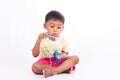 Little boy blowing bubble Royalty Free Stock Photo