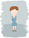 little boy in blue shorts Royalty Free Stock Photo