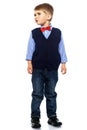 Little boy in blue vest Royalty Free Stock Photo