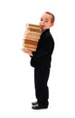 Little boy with books Royalty Free Stock Photo