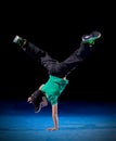 Little boy break dancer Royalty Free Stock Photo