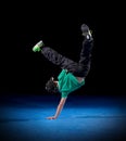 Little boy breakdancer Royalty Free Stock Photo