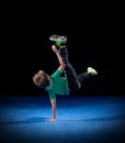 Little boy breakdancer Royalty Free Stock Photo
