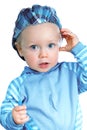 little boy, cap, clothes, isolated Royalty Free Stock Photo