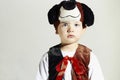 Little Boy in Carnival Costume.Dog.Fashion Kids. Masquerade Royalty Free Stock Photo