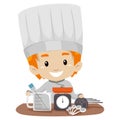 Little Boy Chef with Measuring tools