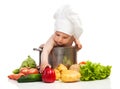 Little boy in chef's hat