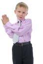 Little boy claps Royalty Free Stock Photo