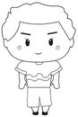 Little boy coloring page Royalty Free Stock Photo