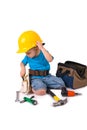 Little Boy Construction Worker Royalty Free Stock Photo