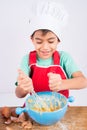 Little boy cooking cake home made bakery Royalty Free Stock Photo