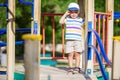 Little boy crying on playground Royalty Free Stock Photo