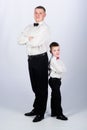 Little boy with dad businessman. family day. happy child with father. business meeting party. esthete. male fashion
