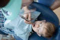 Little Boy in Dental Chair Top View