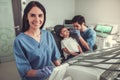 Little boy at the dentist Royalty Free Stock Photo