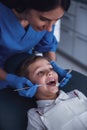 Little boy at the dentist Royalty Free Stock Photo