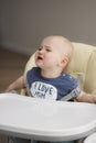 The little boy does not want to eat and cries Royalty Free Stock Photo