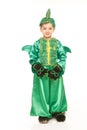 Little boy in dragon costume