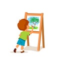 Little boy drawing picture Royalty Free Stock Photo