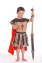 Little boy dressed as a knight. Royalty Free Stock Photo