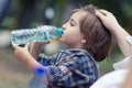 Little boy drink water Royalty Free Stock Photo