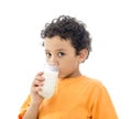 Little Boy Drinking Milk Royalty Free Stock Photo