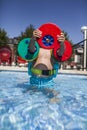 Little boy enjoy the pool Royalty Free Stock Photo