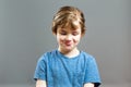 Little Boy Expressions - Funny Giggle Royalty Free Stock Photo