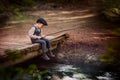 Little boy on fishing trip Royalty Free Stock Photo