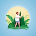 Little boy flying kite Royalty Free Stock Photo