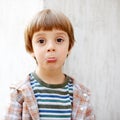 Little boy with funny face Royalty Free Stock Photo