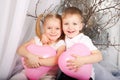Little boy and girl in love. Royalty Free Stock Photo