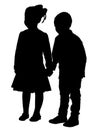 Little boy and girl in love Royalty Free Stock Photo