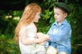 Little boy and girl Royalty Free Stock Photo