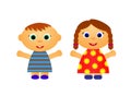 Little boy and girl Royalty Free Stock Photo