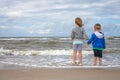 Toddlers on the beach Royalty Free Stock Photo